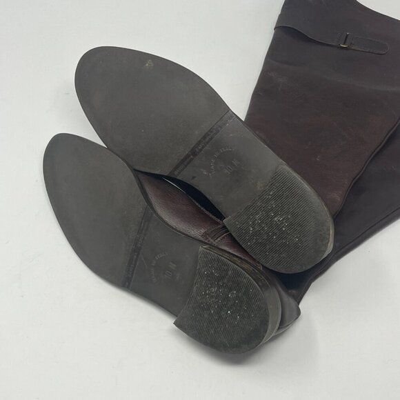 DAVOS Gomma tall riding boots 10 women brown leather equestrian - Picture 5 of 11